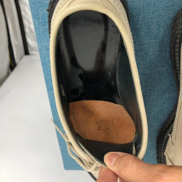 Adieu Paris Beige Black Brogue Casual Dress Shoes Size 10-10.5 - Picture 10 of 16